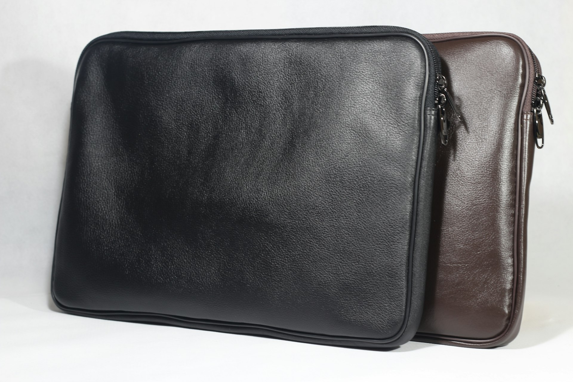 a black leather wallet
